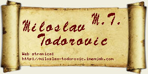 Miloslav Todorović vizit kartica